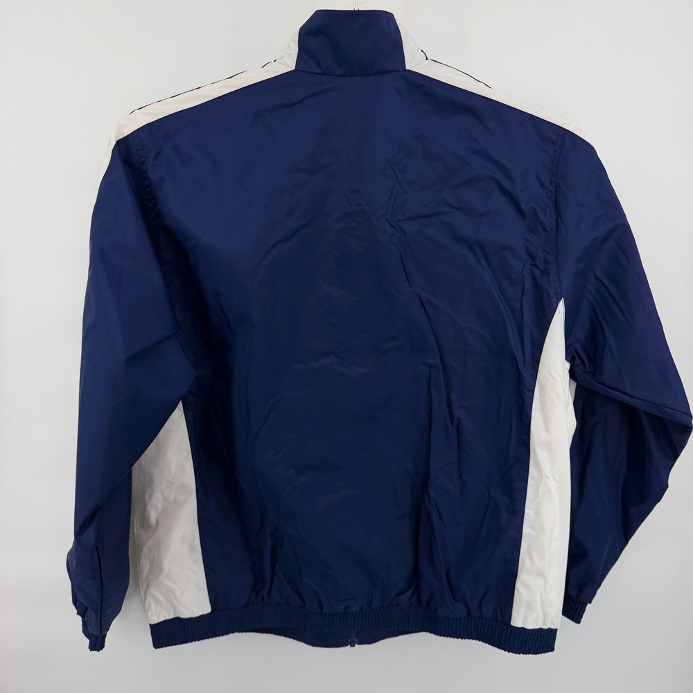 Vintage 2001 Adidas Team Track Jacket Mens XL Blue White Nylon Full Zip Y2K - Picture 2 of 6